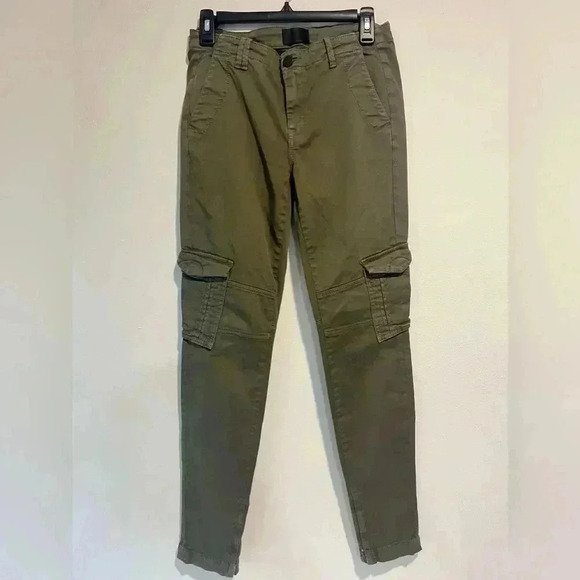Vince. Cargo Pants Women’s Size 26 Olive Twill Military Style Skinny Mid Rise - Picture 1 of 9